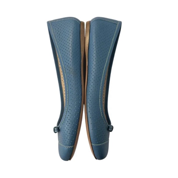 Prada Perforated Leather Round Toe Bow Trim Ballet Flat, Size 36 - Picture 2 of 6